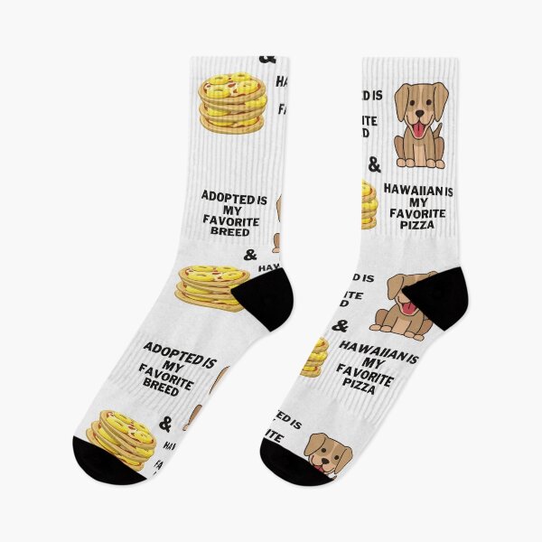 Item preview, Adopted is my favorite breed, & Hawaiian is my favorite pizza  designed and sold by 2Cheesy4U.