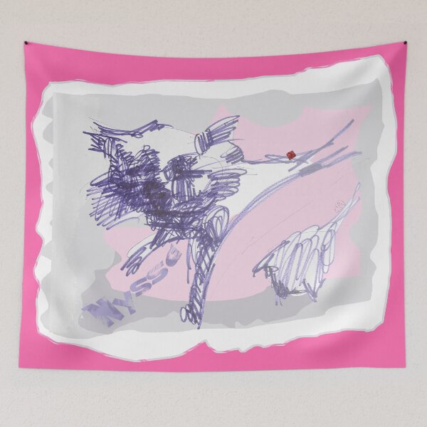 Item preview, Nyssa Cat Chasing a Toy Mouse (Drawing by ACCI) designed and sold by VanyssaGraphics.