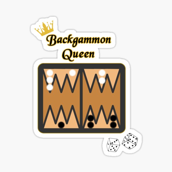 Backgammon Queen with A crown Sticker