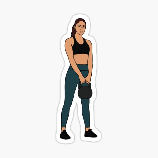 Item preview, Woman with kettlebell designed and sold by DoggoGym.