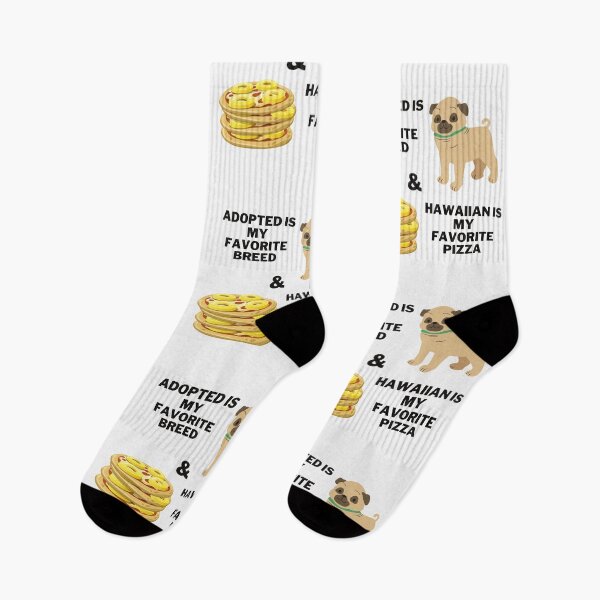 Item preview, Adopted is my favorite breed, & Hawaiian is my favorite pizza  designed and sold by 2Cheesy4U.