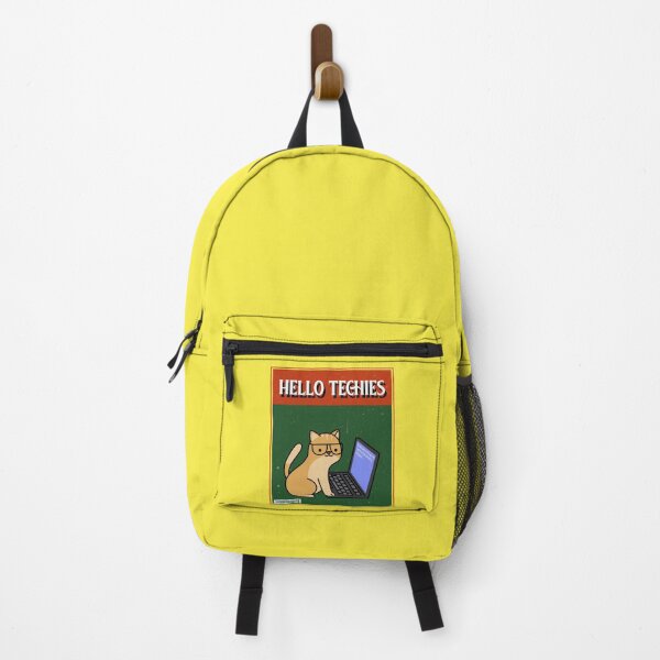 Item preview, Hello Techies Cat Hello World - Nerdy Cat Design Yellow designed and sold by IrinchiDE.