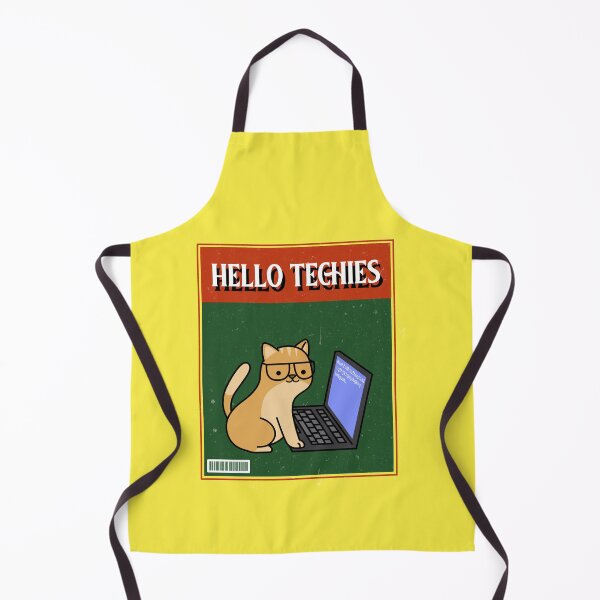 Artikelvorschau, Hello Techies Katze Hello World - Nerdy Cat Design Gelb entworfen und verkauft von IrinchiDE.