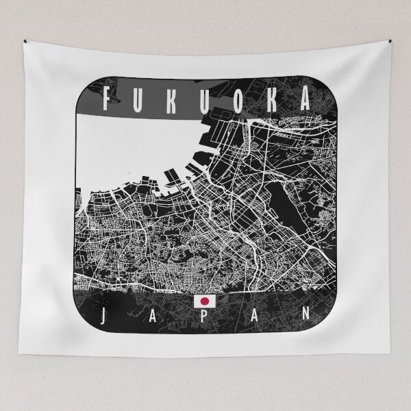 Item preview, FUKUOKA MAP JAPAN designed and sold by hatimelhag.
