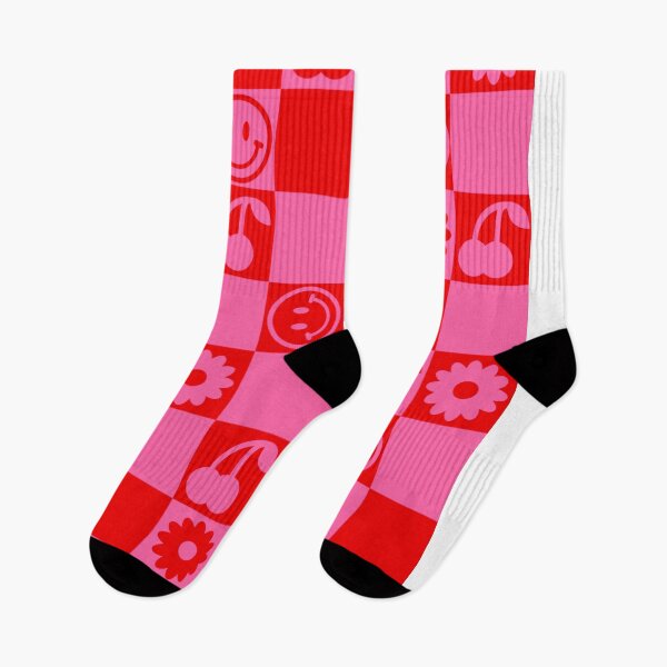 Item preview, HAPPY CHECKERS - pink and red designed and sold by Julia Santos.