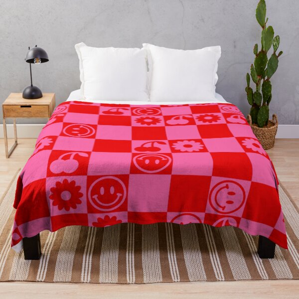Item preview, HAPPY CHECKERS - pink and red designed and sold by Julia Santos.