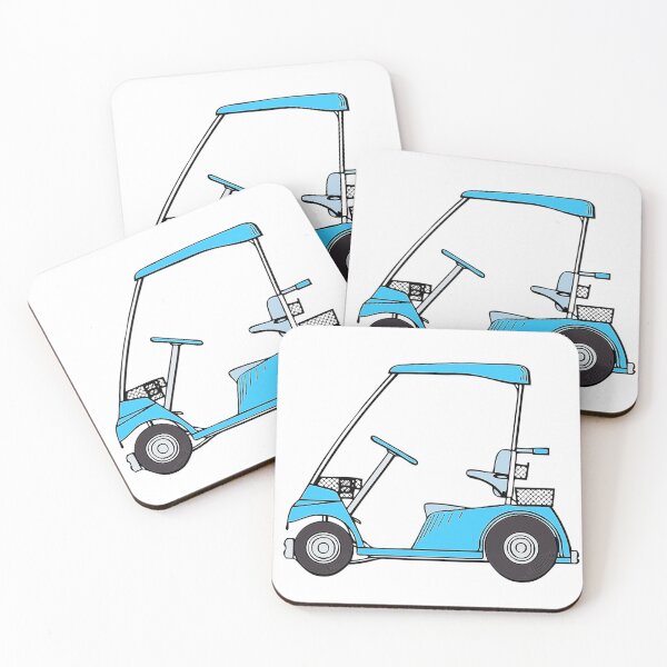 Item preview, Golf Cart, blue golf cart, cartoon golf cart,  designed and sold by Nostrathomas66.