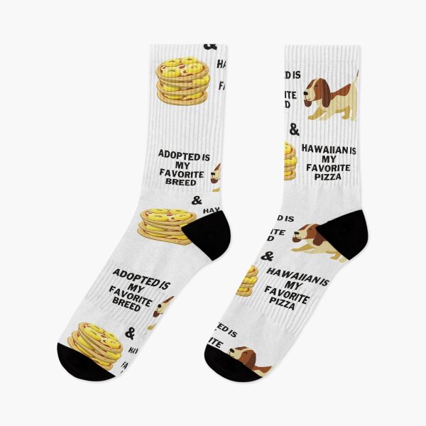 Item preview, Adopted is my favorite breed, & Hawaiian is my favorite pizza  designed and sold by 2Cheesy4U.