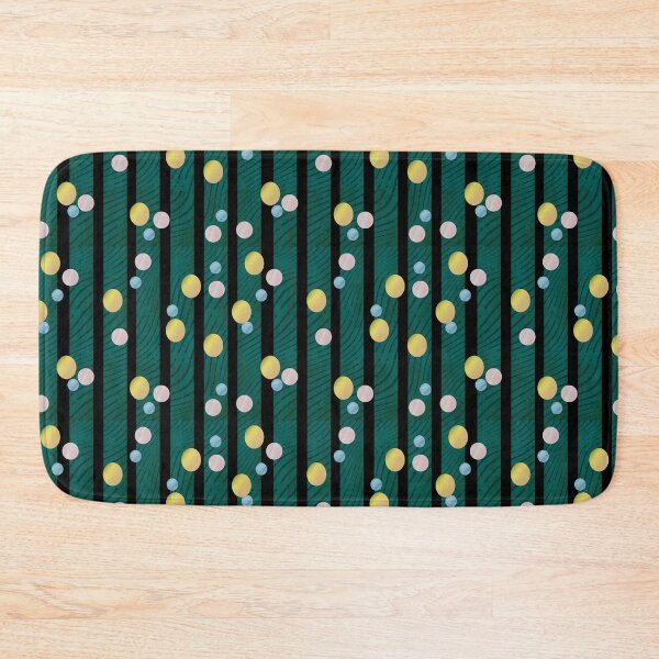 Item preview, Textured green black straps and polka dots designed and sold by Big-flying-cat.
