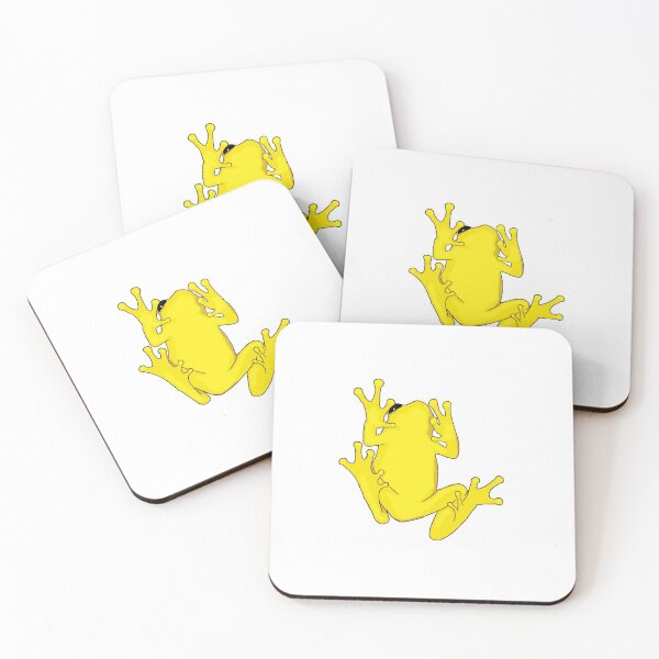 Item preview, Tree frog on the window - Yellow designed and sold by chloemillxxv.