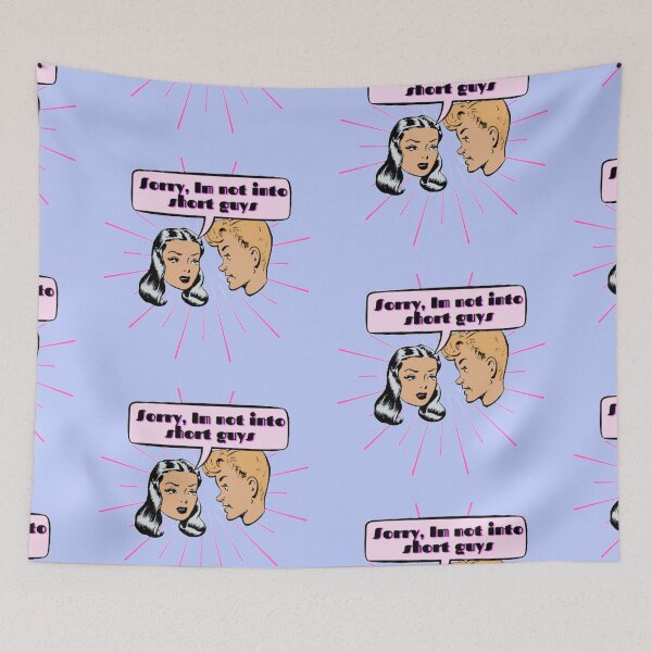Item preview, Retro Pink Vintage Sorry, Im not Into Short Guys Print designed and sold by zuviii.