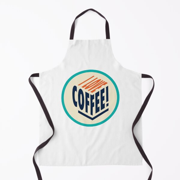 Item preview, I Love Coffee Blue Orange Retro Logo-Style Motif by Cappobeano designed and sold by cappobeano.