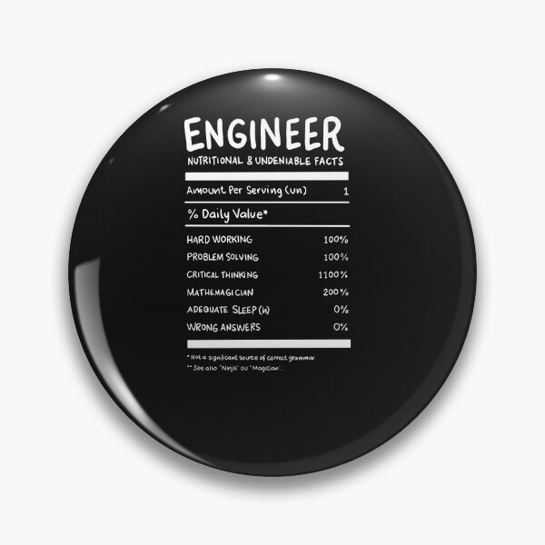 Item preview, Engineer Nutritional Facts designed and sold by Bricke.