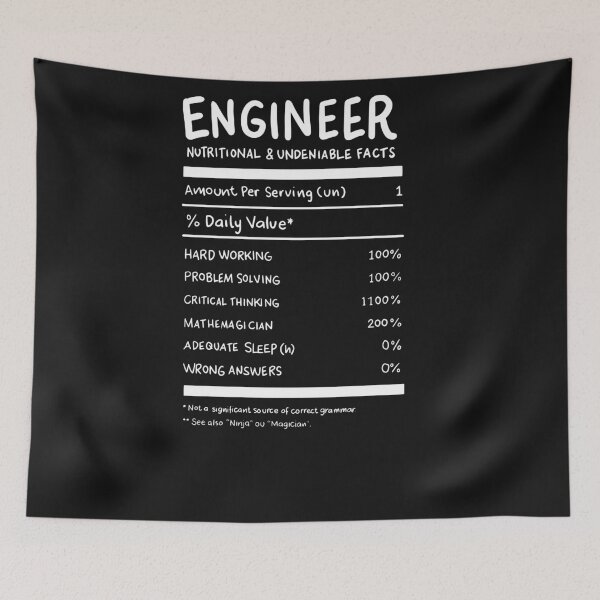 Item preview, Engineer Nutritional Facts designed and sold by Bricke.