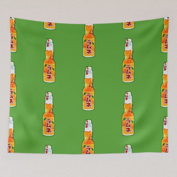 Item preview, Aesthetic cute orange ramune Japanese soda pixel art designed and sold by saffl0wer.