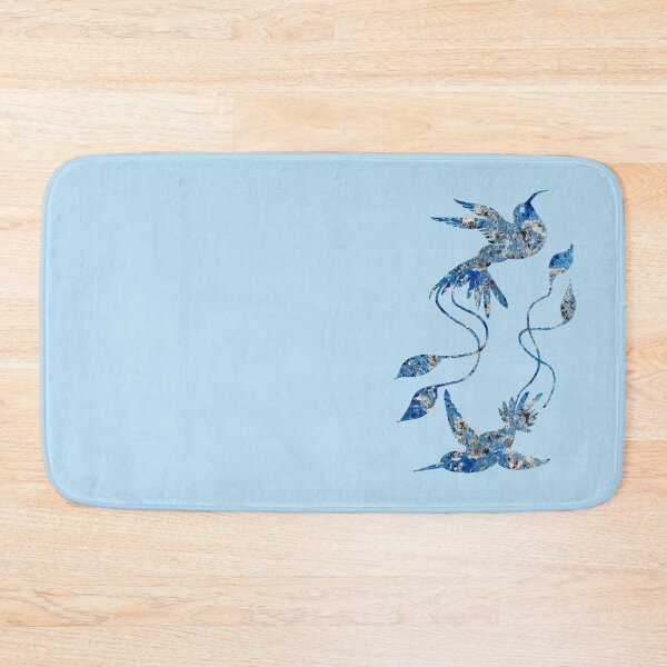 Item preview, sky shades of blue abstract hummingbirds designed and sold by TitaCris.