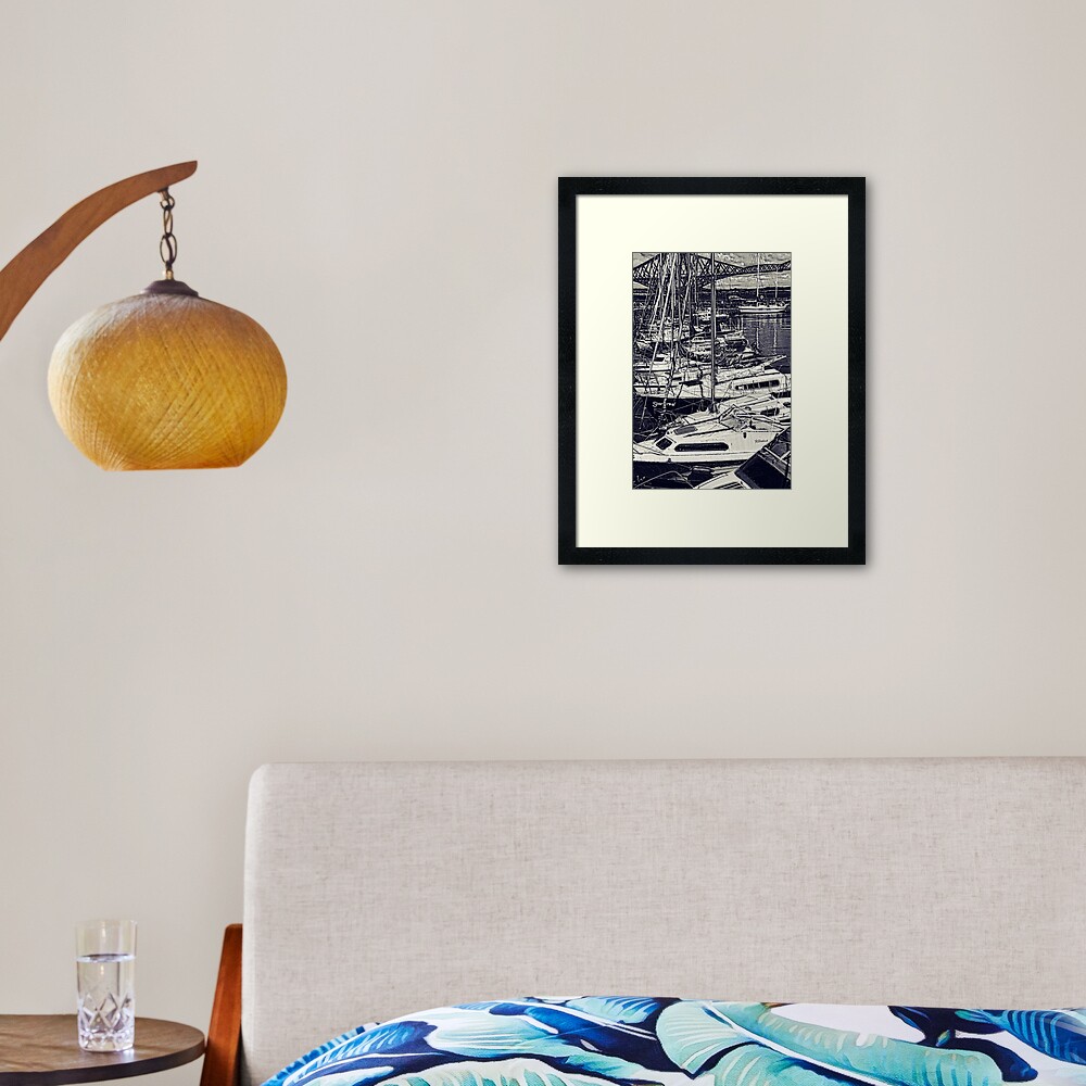 Queensferry Harbour Framed Art Print