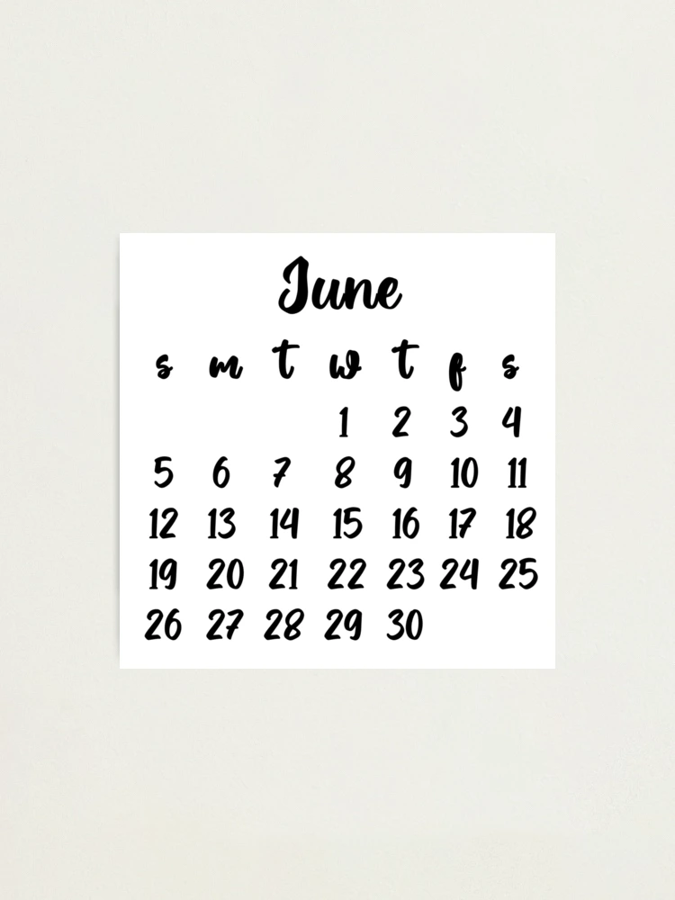 June bullet journal calendar month 2022 Photographic Print for Sale by  felinefeelings