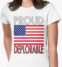 PROUD DEPLORABLE - USA PRINT Women's Fitted T-Shirt