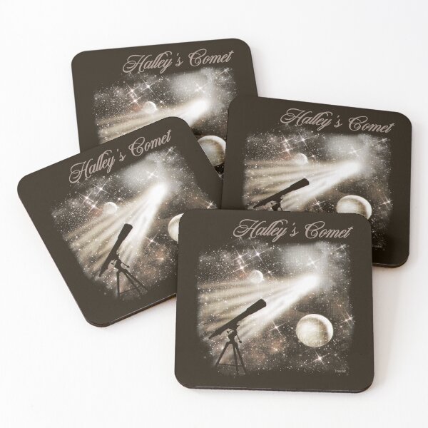 Item preview, halley's comet happier than ever space (on brown) designed and sold by thewayitshine.