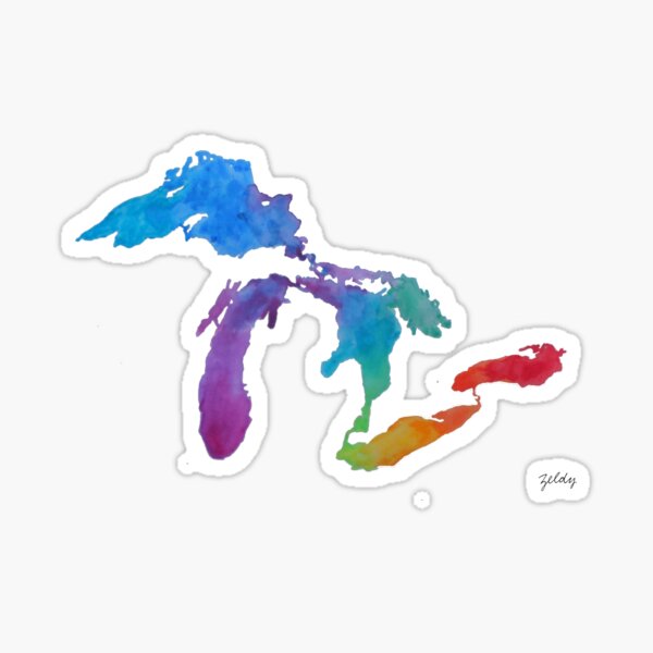 Item preview, Great Lakes Watercolor #1 designed and sold by LegendOfZeldy.
