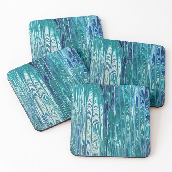 Item preview, Blue and Green Abstract Pour Art designed and sold by Adelle Smith.