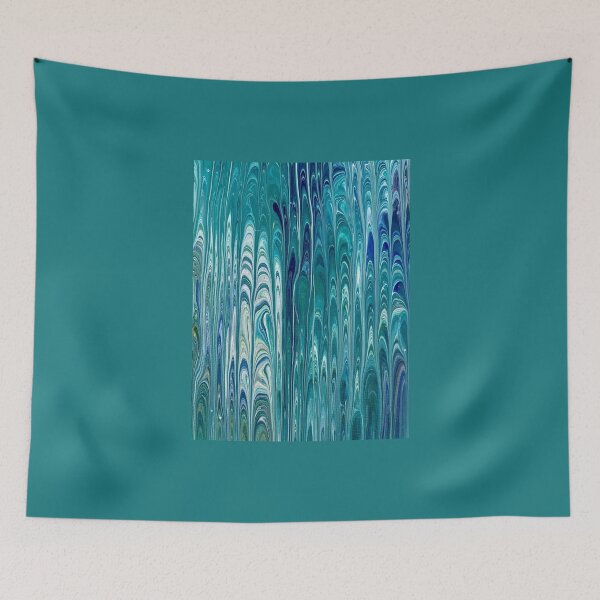 Item preview, Blue and Green Abstract Pour Art designed and sold by Adelle Smith.