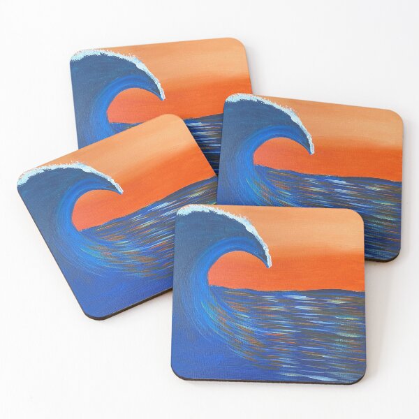 Item preview, Sunset ocean wave designed and sold by LittleBirdInk.