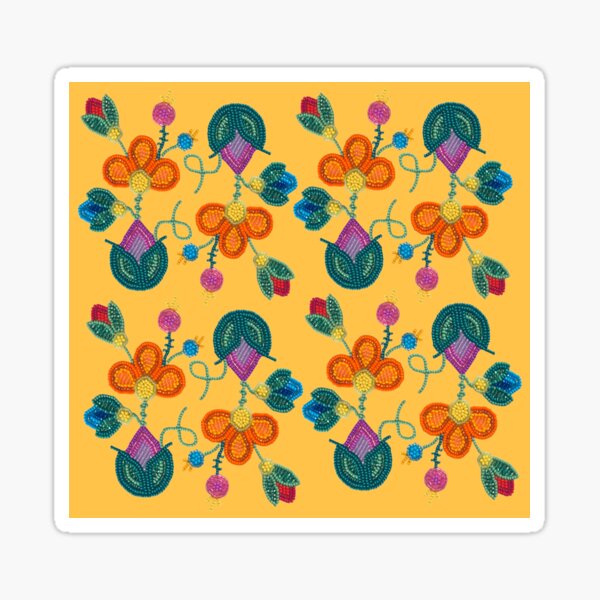 Item preview, The Beaded Bloom on Yellow designed and sold by Jenannbrown.