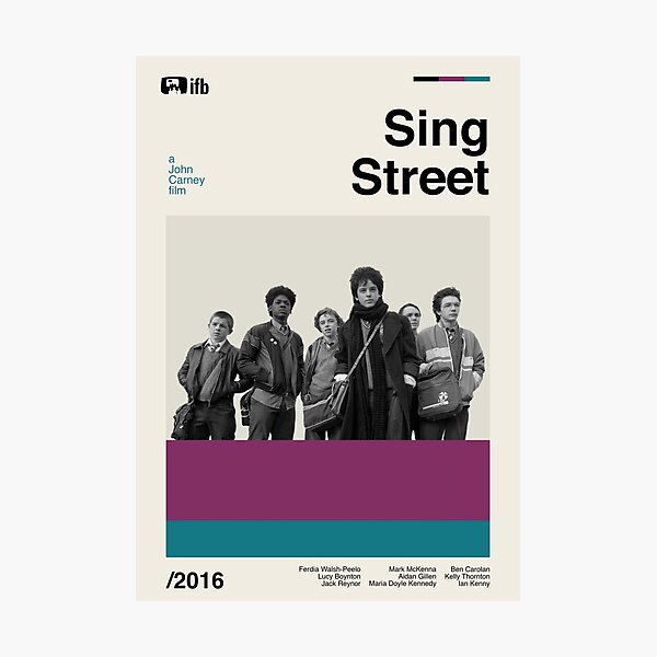 Item preview, Mid Century Modern Sing Street Movie Poster designed and sold by artbyclairej.