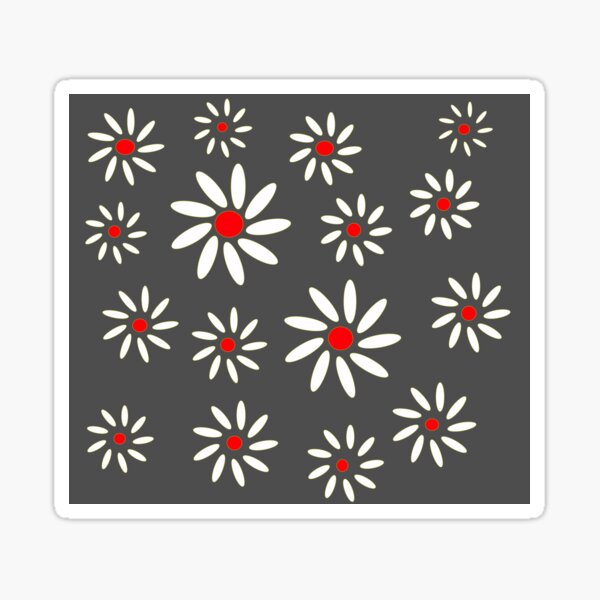 Item preview, White Flowers (Red) designed and sold by Foxy Seele By WRedbrake.