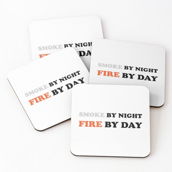 Item preview, Smoke by night fire by day quote from Hand Book For Mankind Text base design designed and sold by Babadollcraft.