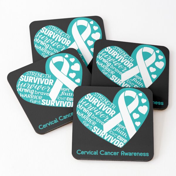 Item preview, Cervical Cancer Heart Support Cervical Cancer Warrior Fighting designed and sold by GennieShop.