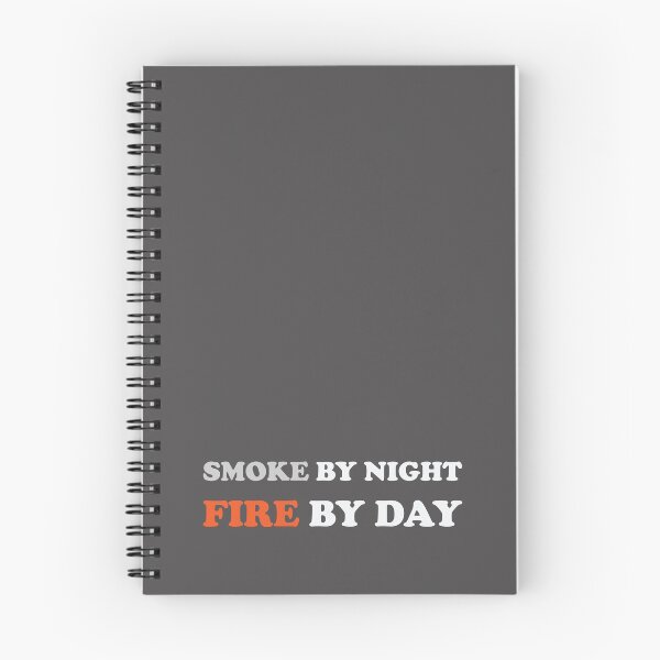 Item preview, Smoke by night fire by day quote from Hand Book For Mankind Text base design White 2 designed and sold by Babadollcraft.