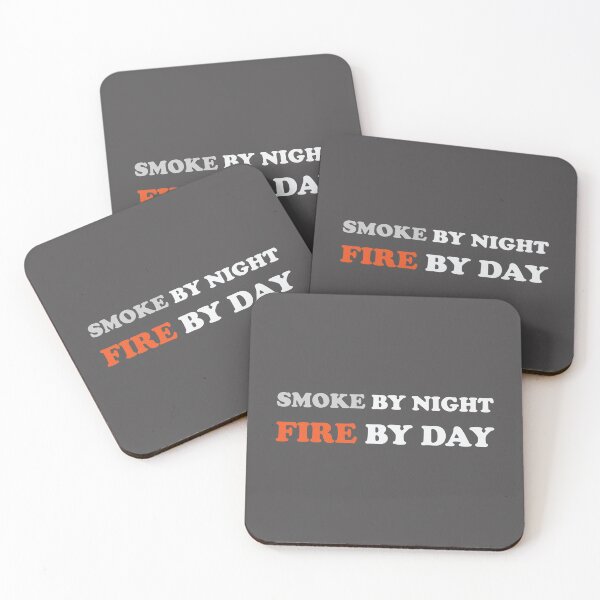 Item preview, Smoke by night fire by day quote from Hand Book For Mankind Text base design White 2 designed and sold by Babadollcraft.