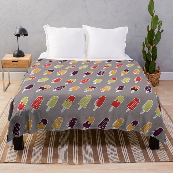Item preview, Vector grey colourful doodle of popsicle ice cream repeat pattern. designed and sold by jamiesoondesign.