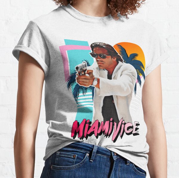 Retro Miami Vice 80s Sonny Crockett Tribute Classic T-Shirt
