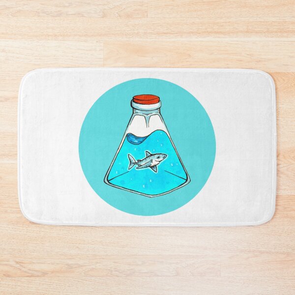 Item preview, Shark In a Bottle Circle Sticker designed and sold by Mvcias.