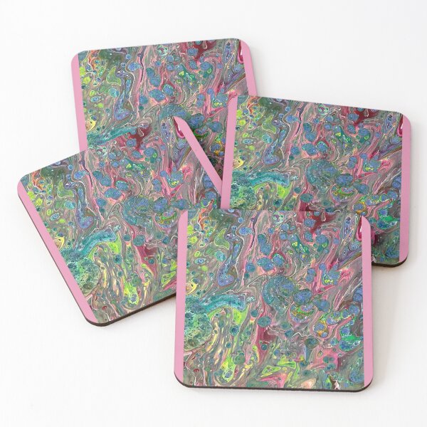 Item preview, Crazy Rainbow Acrylic Pour Abstract Art designed and sold by Adelle Smith.