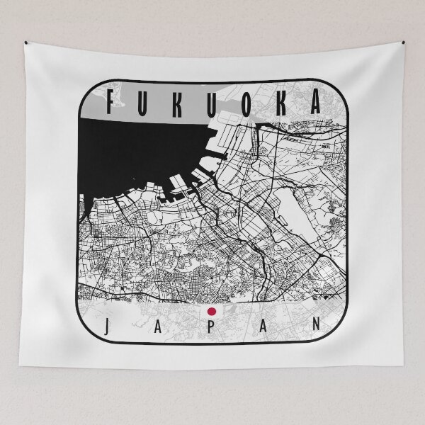 Item preview, FUKUOKA MAP JAPAN designed and sold by hatimelhag.