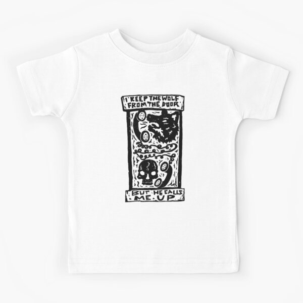 Un lobo en la puerta Camiseta para niños