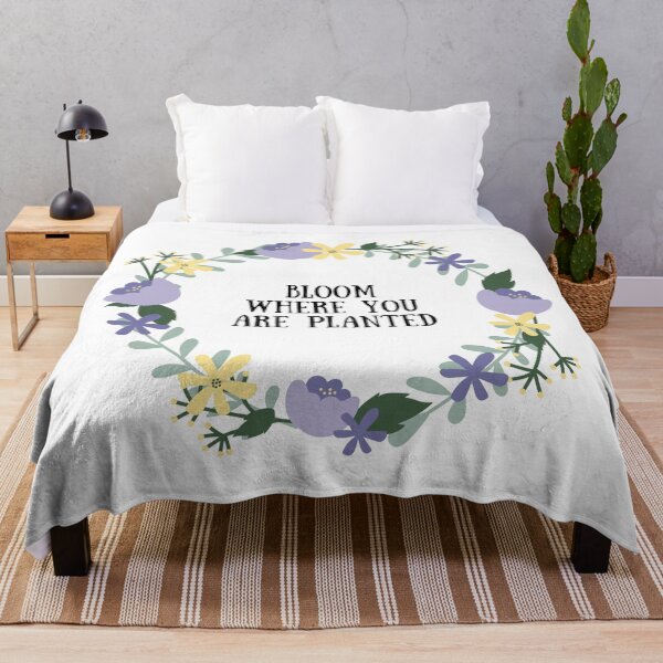 Item preview, Bloom Where You Are Planted Floral Wreath designed and sold by Happiness Creators.