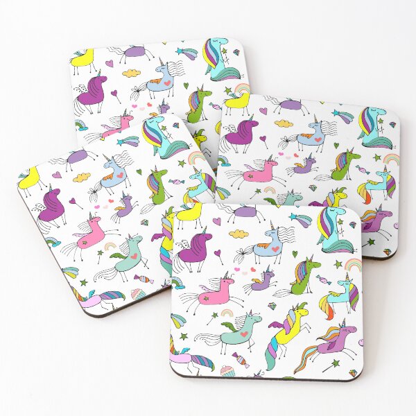 Item preview, cute rainbow unicorn pattern designed and sold by TheWaterBirds.