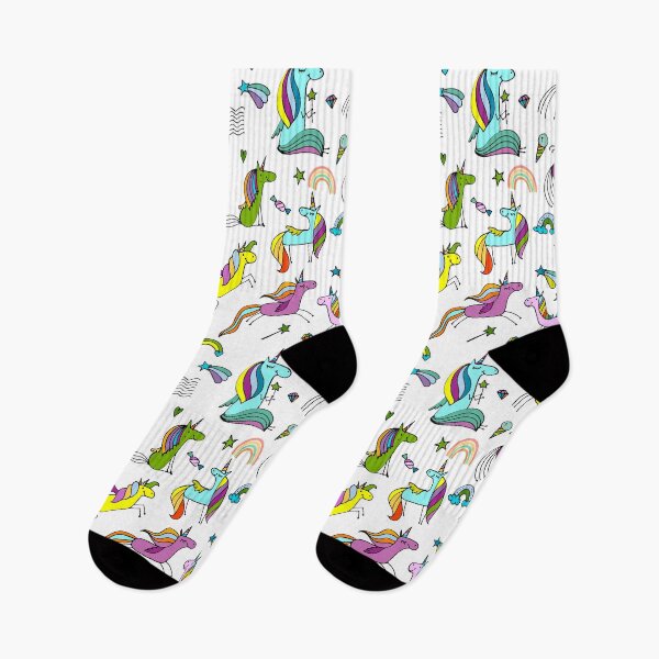 Item preview, cute rainbow unicorn pattern designed and sold by TheWaterBirds.