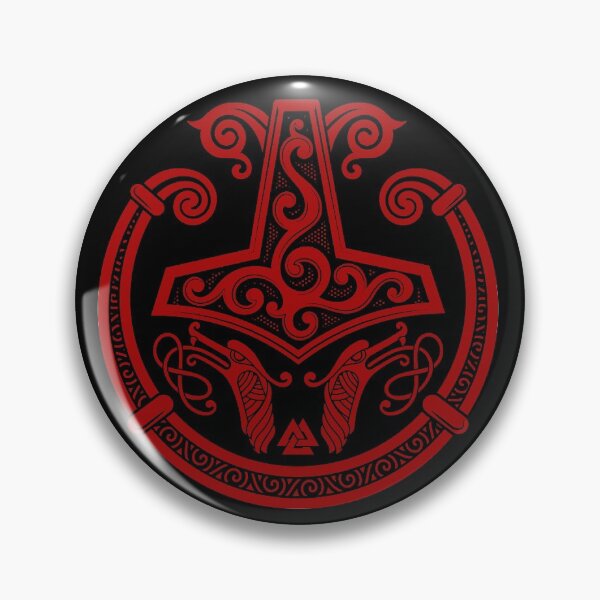 Item preview, Thors Hammer Mjolnir Norse Pagan Viking Torc Red  designed and sold by BluePagan.