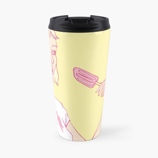 Girl eating an icecream on a hot summer day Travel Mug