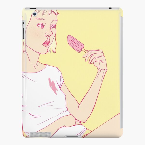 Girl eating an icecream on a hot summer day iPad Snap Case