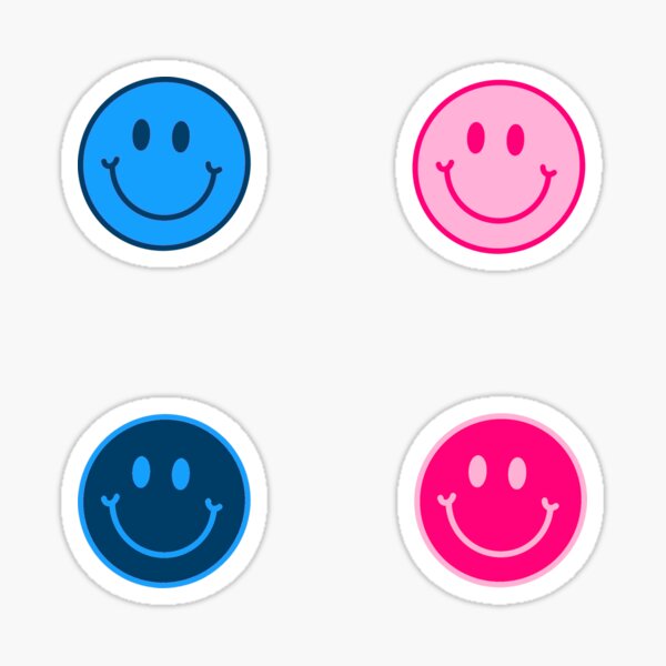 Item preview, Neon 4-Pack Stickers 90s Pink and Blue designed and sold by Art by Amanda.