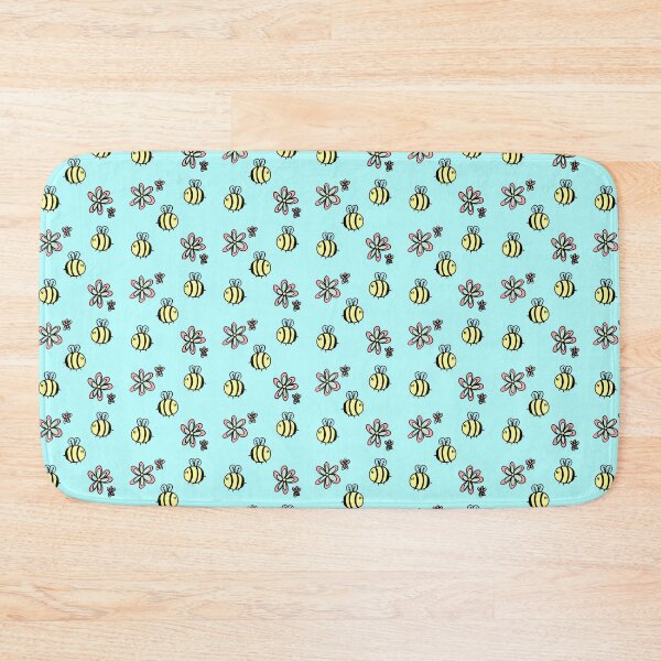 Item preview, Bee and Flower Doodle Pattern designed and sold by LovedButtercup.