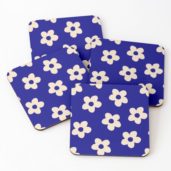 Item preview, minimalist dark academia floral print blue designed and sold by y2krevival.
